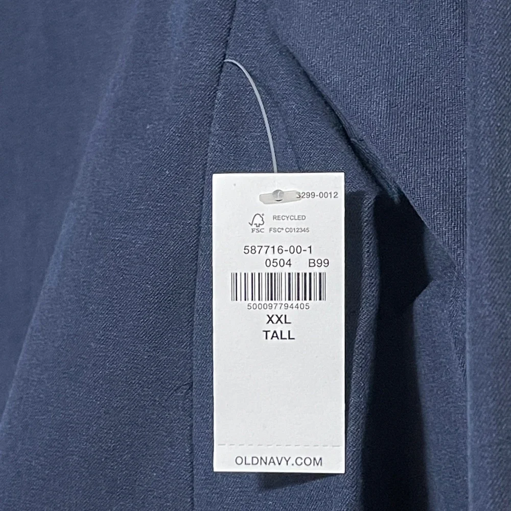 Old Navy Notched Collar Pixie Blazer Long Sleeve Business Jacket Blue XXL Tall - Picture 3 of 6